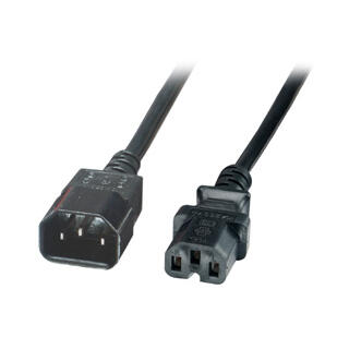 Strømkabel C14 > C15 - 2,0 m 3x0,75mm² Sort